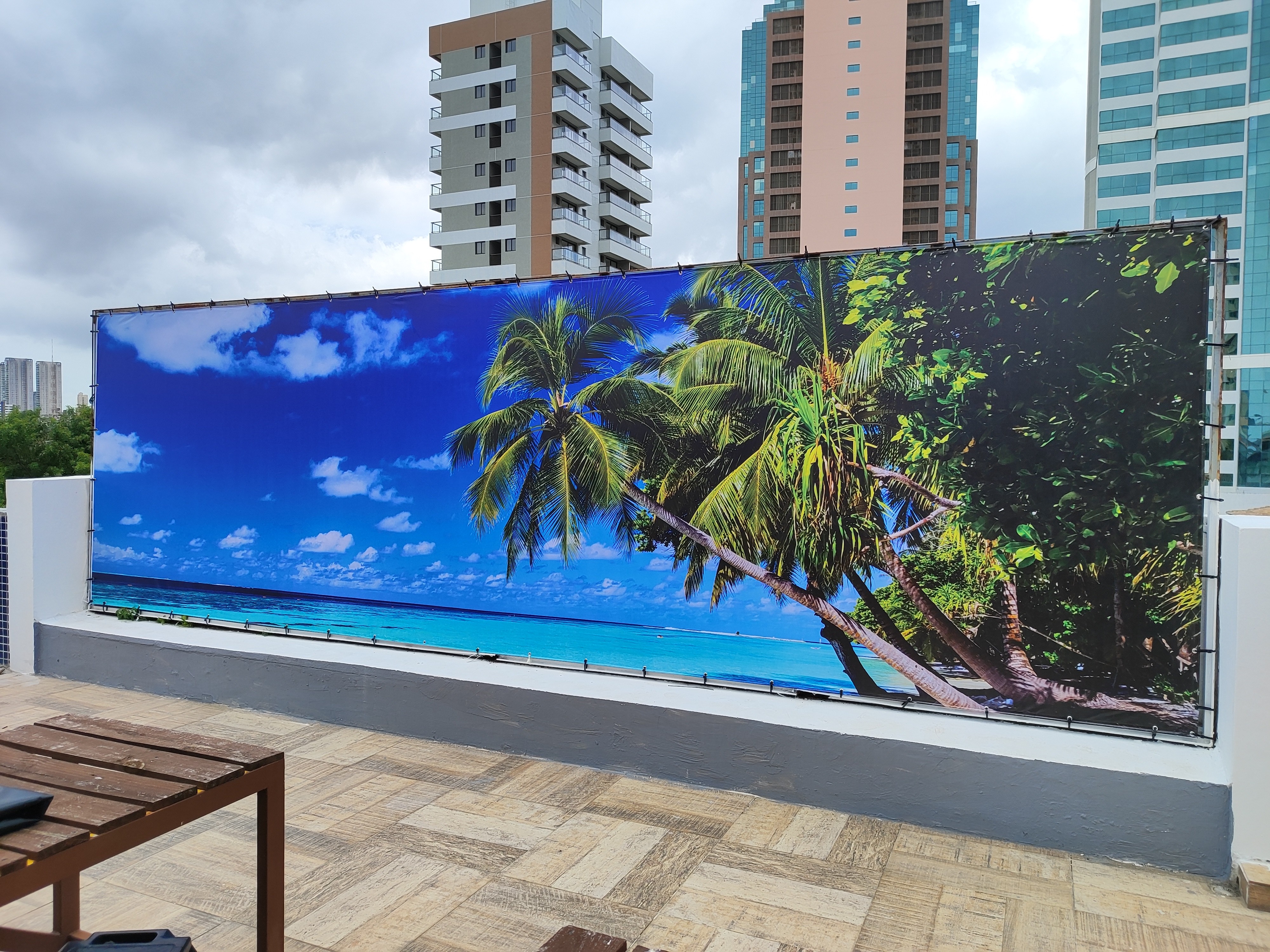 Lona decorativa - Praia tropical