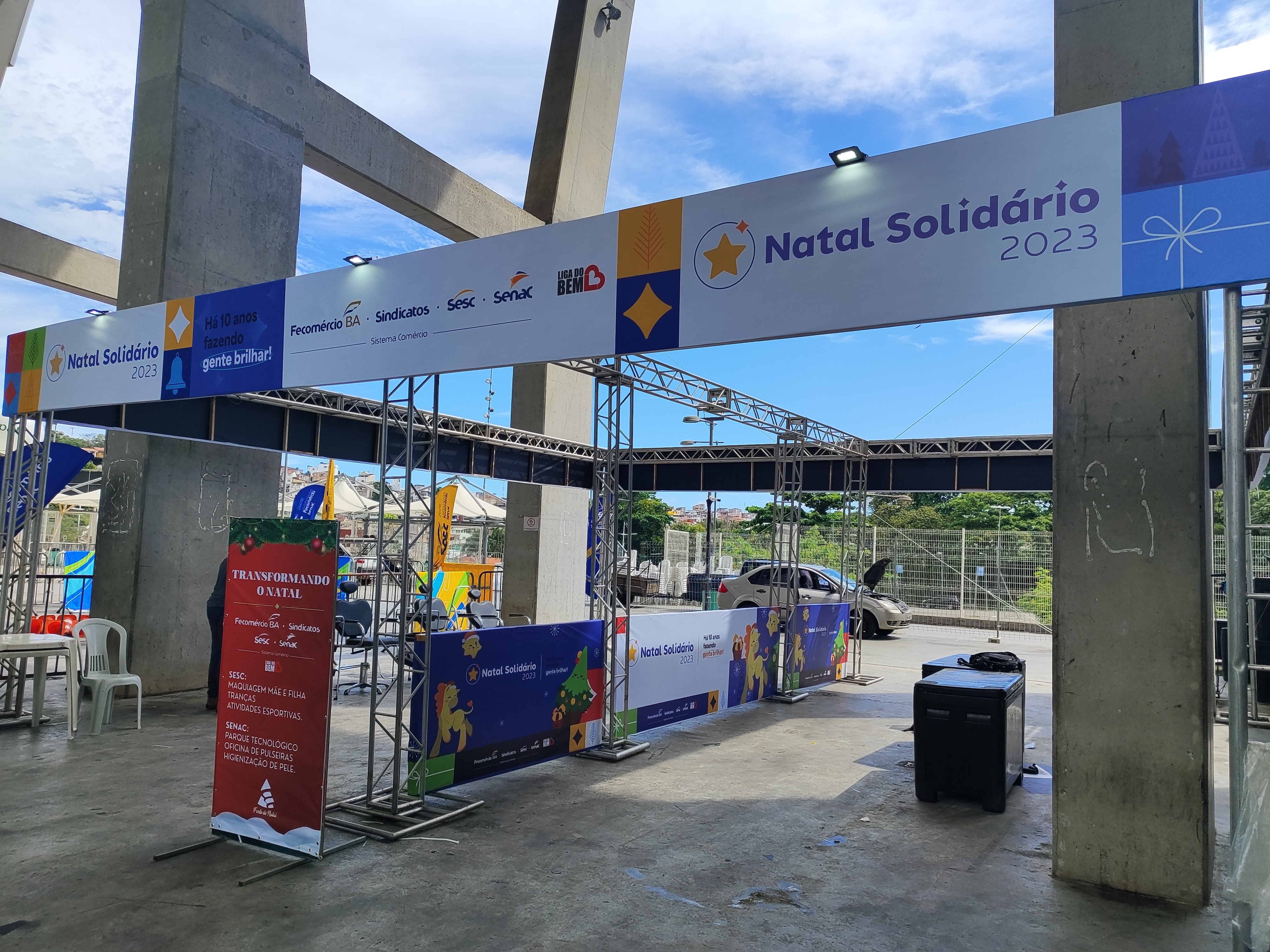 Natal Solidário 2023 - Testeira e banners