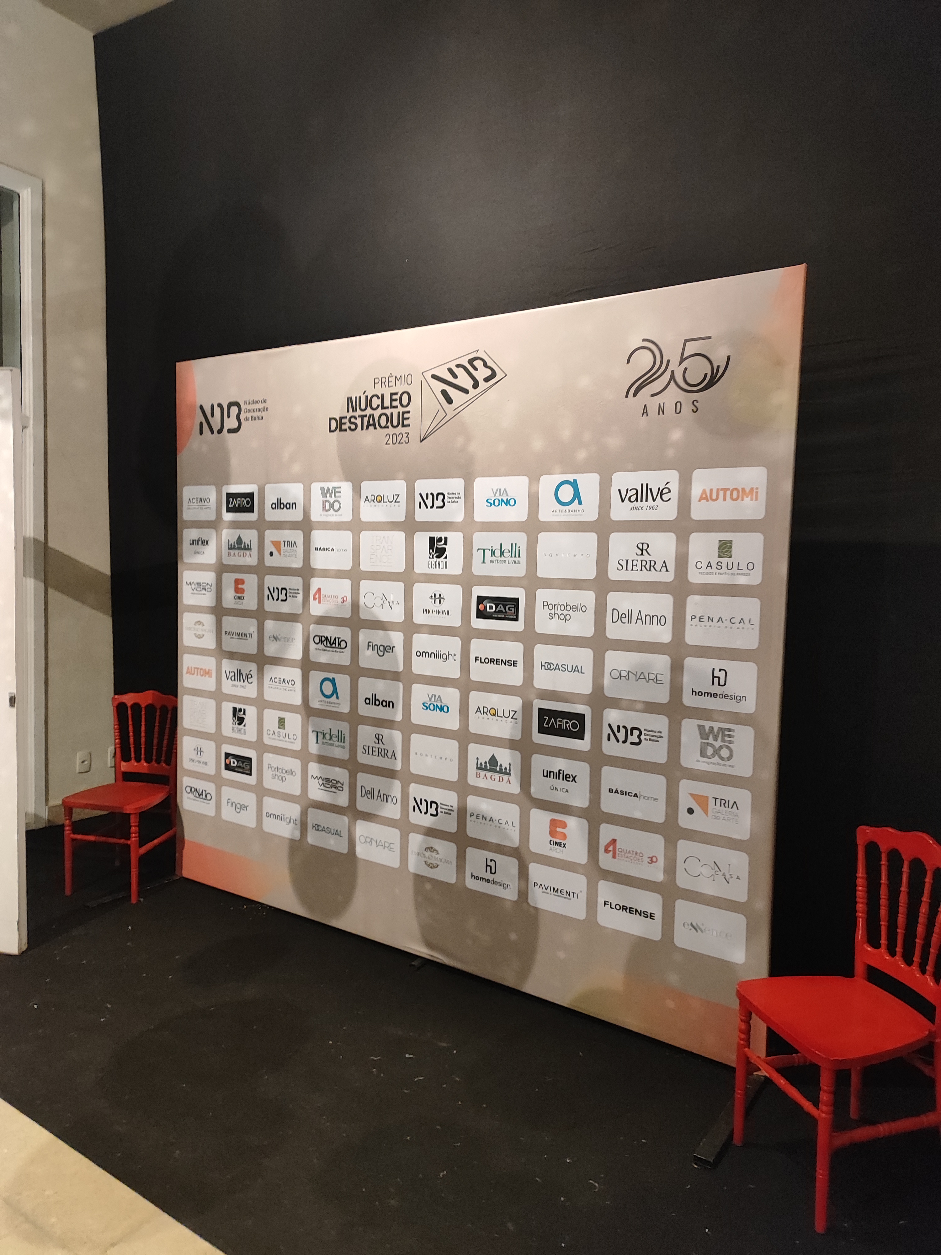 Prêmio Núcleo Destaque 2023 - Backdrop patrocinadores