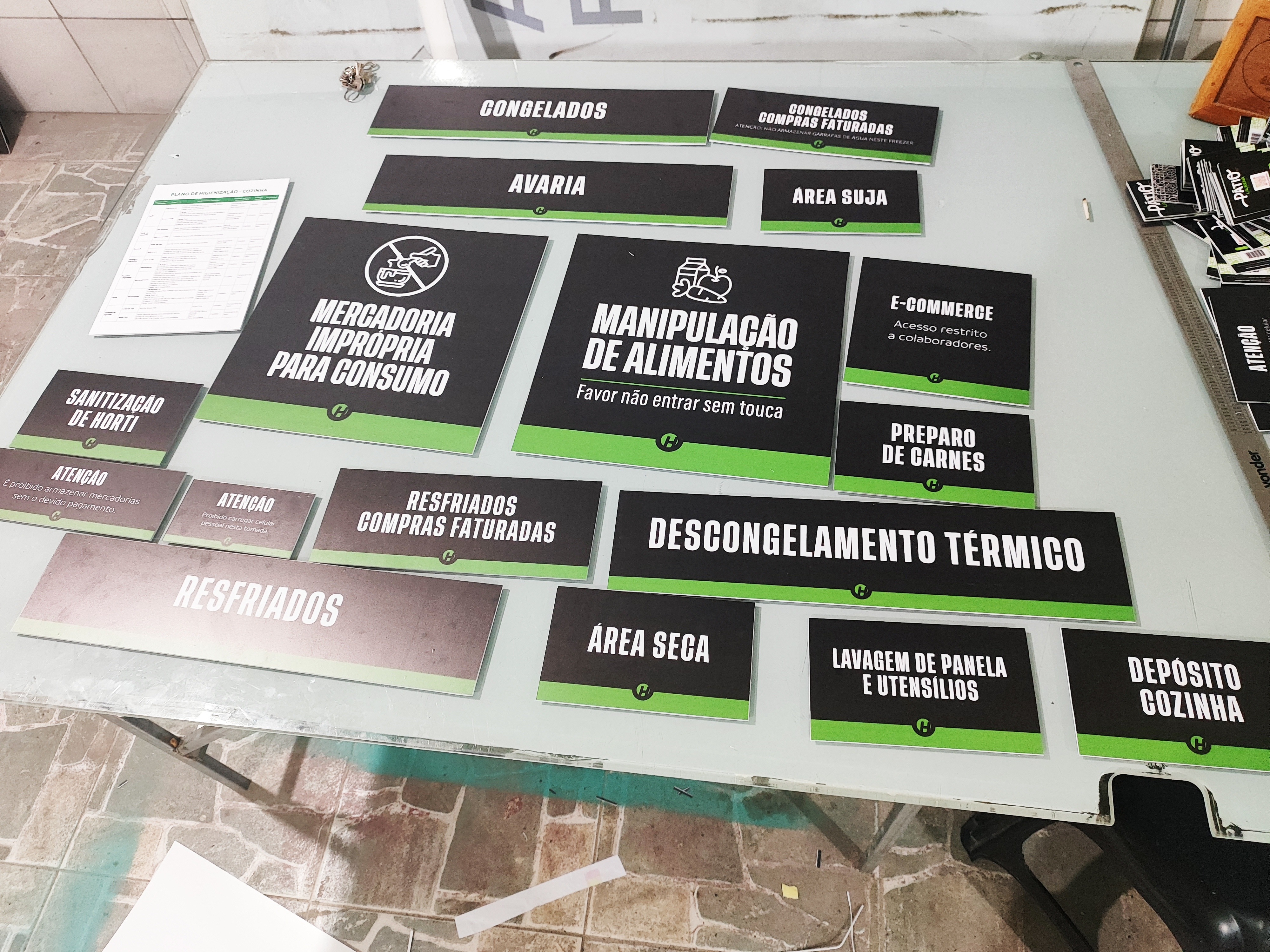 Sinalização industrial e de segurança alimentar